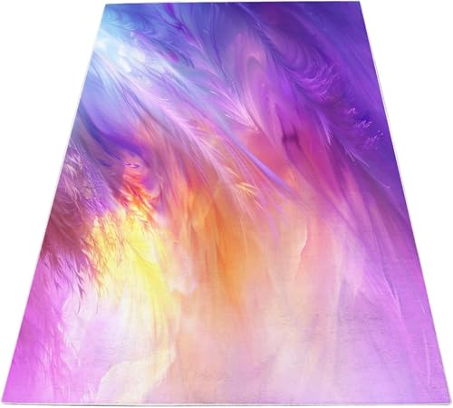 Tapis flanelle douce 3D abstrait lavable et antidérapant pour chambre - 3
