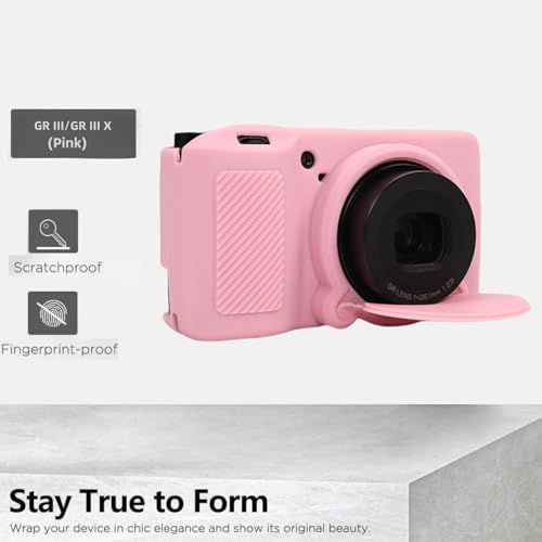 Funda de silicona suave para Ricoh GR III/GR III X rosa miniatura 4