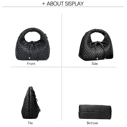 Image of JINMANXUE Fashion Mini Handbag For Women, Woven Tote Bucket Composite Bag Knitting Chain Bags, Crossbody Shoulder Purses