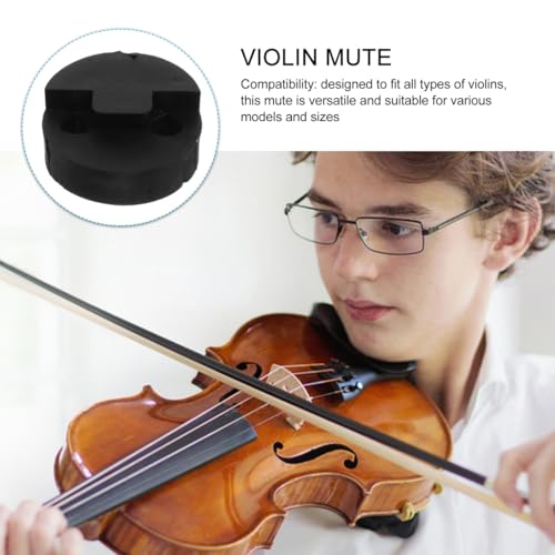 Garneck Professioneller Gummi Dämpfer Für 4/4 Violine – Akustischer Geigendämpfer Zur Klangoptimierung Für Geige Und Violine - Schwarz - Ideal Für Musiker Und Geigenliebhaber