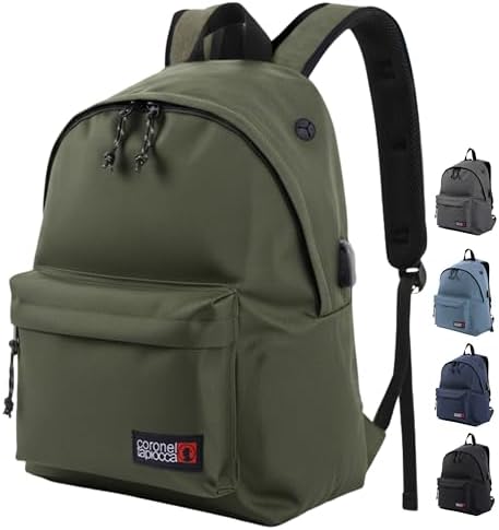 Coronel Tapioca Men's Backpack - 20L Capacity, USB Charging Port, Padded Laptop Sleeve (up To 15")