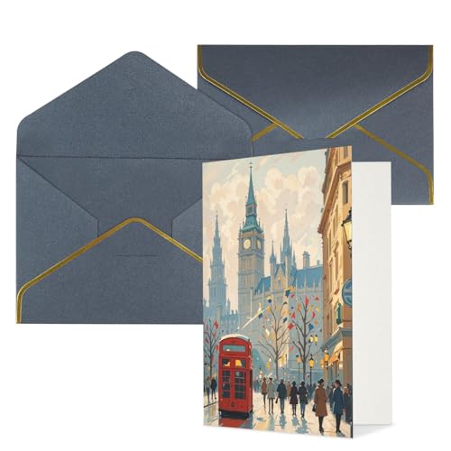 STVYUKL O[eBOJ[h t Thinking of You Card London Impression Happy Birthday  ҏ 󔒂̃J[h @ 4x6