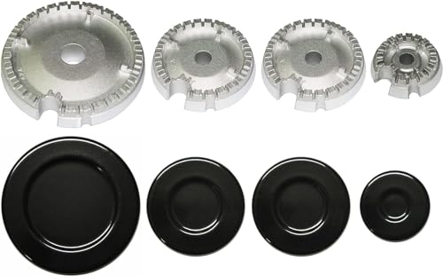 Jpshop Kit de 4 quemadores con platillos adaptables a cocina placa de cocción Bosch Indesit DeLonghi Bompani