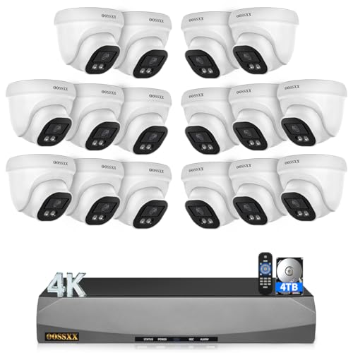 Image of 4K PoE Security Camera System 16pcs Dome Cameras 16CH NVR 4TB HDD