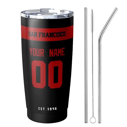 Image of ANTKING San Francisco Tumbler 20 oz Travel Coffee Cup Custom Name Number for Men Women Boy Gifts
