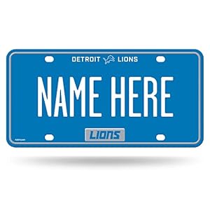Rico Industries NFL Football Detroit Lions Personalized Metal Auto Tag 8.5″ x 11″ – Great for Truck/Car/SUV