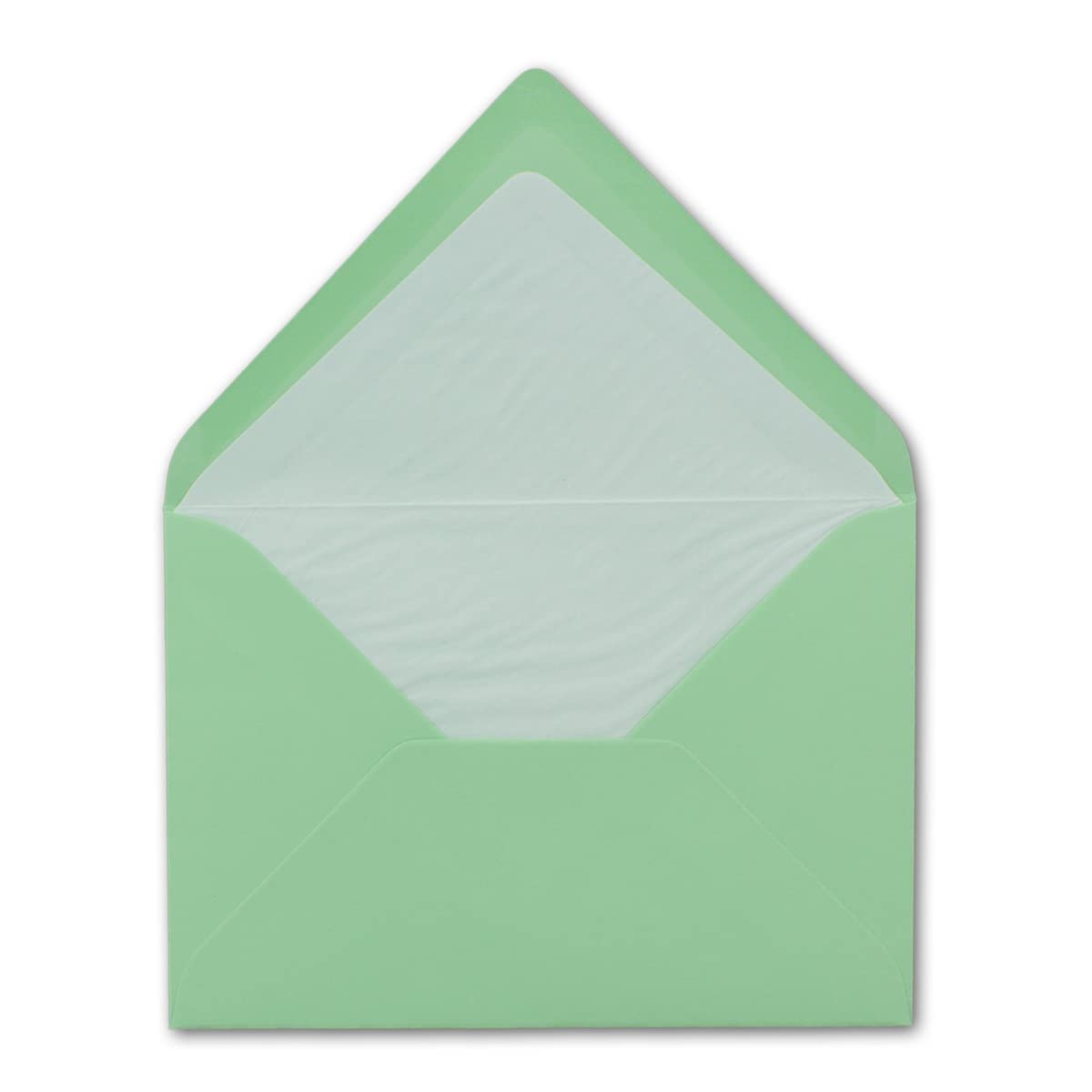 300 DIN B6 koperty miętowe z białą podszewką jedwabną - 12,5 x 17,6 cm - 100 g/m² klejenie na mokro matowe bez okienka od firmy Glüxx-Agent