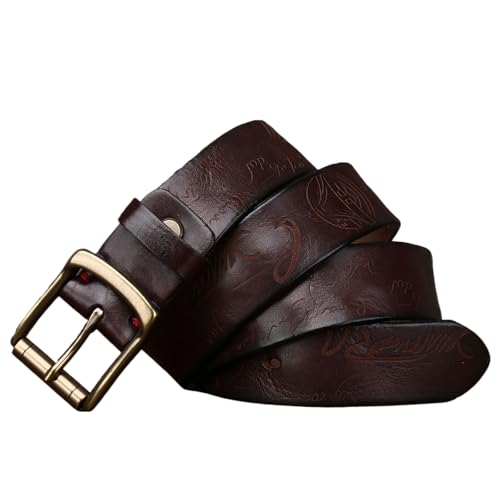 Ceinture western vintage homme en cuir véritable de 3,8 cm