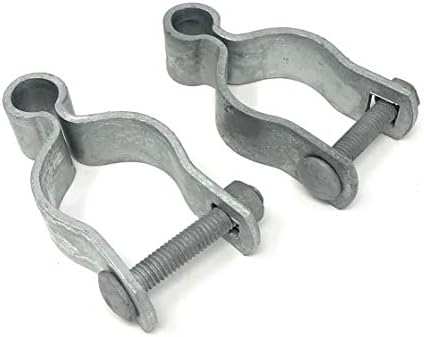 Pressed Steel Chain Link Fence Frame Hinge w/Bolt - (2 Sets Pack) (1-5/8")