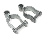Pressed Steel Chain Link Fence Frame Hinge w/Bolt - (2 Sets Pack) (1-5/8