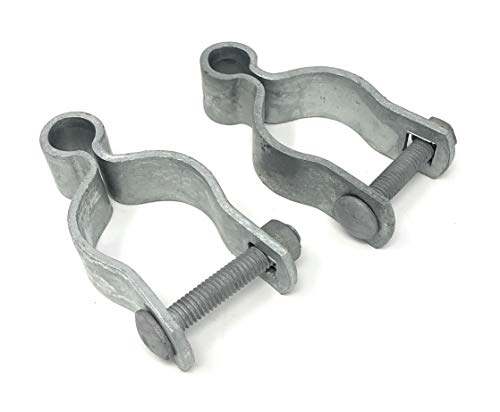 Pressed Steel Chain Link Fence Frame Hinge w/Bolt - (2 Sets Pack) (1-5/8
