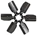 Derale 17117 Heavy Duty Fan Blade Series 1000 17" Steel Clutch Fan Standard Rotation