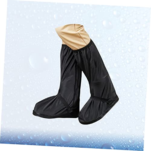 Cubrecalzados impermeables para lluvia, ciclismo y motociclismo, reutilizables, ligeros y transpirables, color negro, talla S miniatura 4