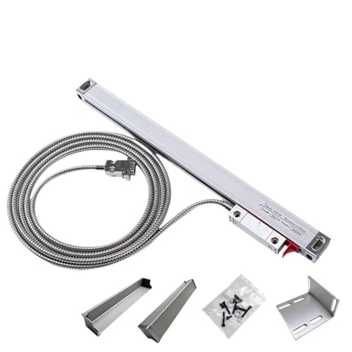 Grating Ruler Sensor, High Precision 0.005mm Milling Lathe Grinder DRO Linear Glass Scale 100 200 300 400mm Travel TTL Resolution 5um Industrial Grade(100mm Travel)