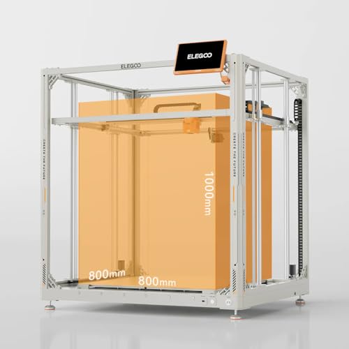 Image of ELEGOO OrangeStorm Giga 3D Printer with Large Build Volume, Dual-Gear Extruder, Auto Bed Leveling, Silent 32-Bit Mainboard, High-Speed FDM Printing for Makers, Hobbyists