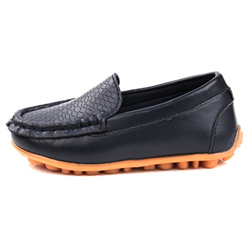 Image of Femizee Toddler Boys Leather Loafers Comfort Uniform Oxford Dress Wedding Shoes