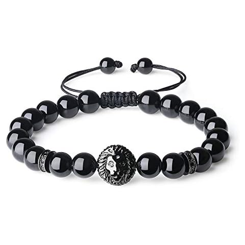 COAI Black Tourmaline Lion Charm Bracelet Cover