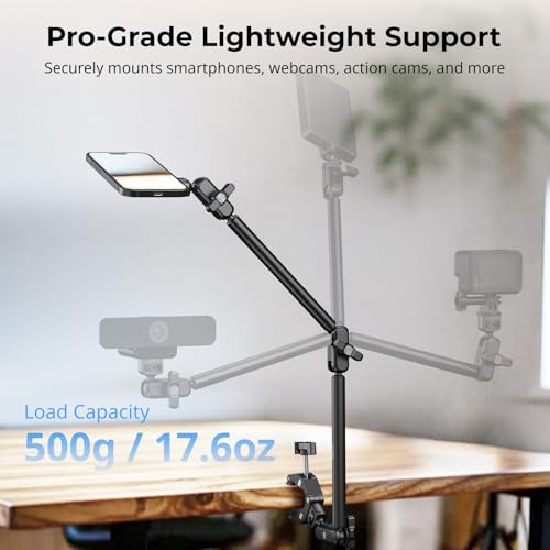 Image of SMALLRIG Desktop Clamp Magic Arm Kit for MagSafe for iPhone, 55cm / 21.6 inch | Two-Stage Adjustable Flexible Arm with Secure Grip for Smartphone, Webcam, Action Cameras - 5626