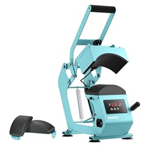 Hat Press Heat Machine for Caps with Presice Temp&Timer Control, Timer Auto Starter, Hat Heat Press with 2 Platens for Trucker Hat & HTV Iron on Vinyl, Sublimation Hat Press, Heat Transfer (Blue)