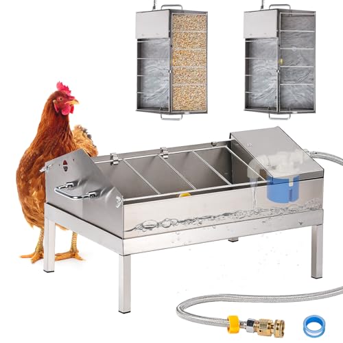CBKKLHY 2 in 1 Automatic Chicken Waterer and Feeder,...