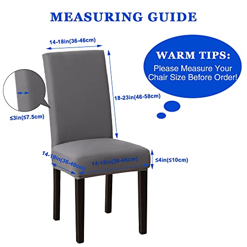 Sufdari Dining Chair Covers,Kitchen Chair Cover,Parsons Chair Slipcover,Spandex Chair Protectors For Dining Room Stretch Chairs Cover Set Of 4 -Gray #TOP2