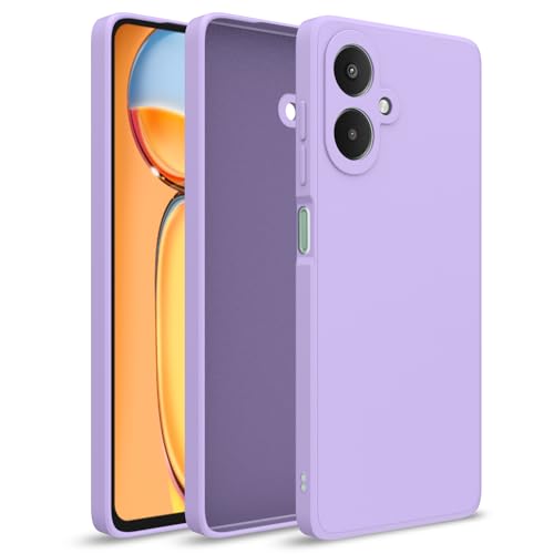 Image of Pikkme Redmi 13C 5G Back Cover Camera Protection Shockproof Soft Matte Silicone Back Case for Redmi 13C 5G (Purple)