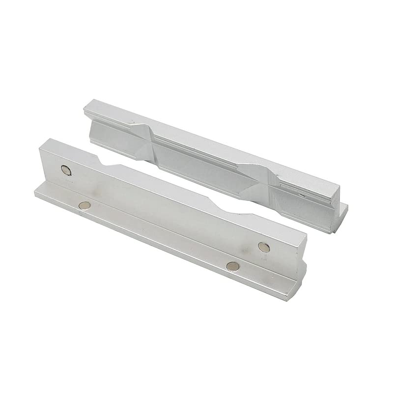 Juego de 2 piezas de tornillo de banco de acero CNC de 4 o 6 pulgadas, accesorio de mandíbula dura, mandíbula tipo V, kit de fresado de aleación de aluminio (2 piezas de 150 mm)