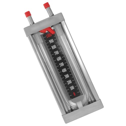 iplusmile U-Rohr-Manometer Mit Edelstahlgehäuse 0-1000 Pa Präziser Wasserdruck Messgerät Vakuumröhrentester Für Labor Und Haushalt