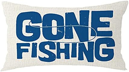 Go Fishing Outdoor Lumbar Best Gift to Family Decorative Throw Pi...