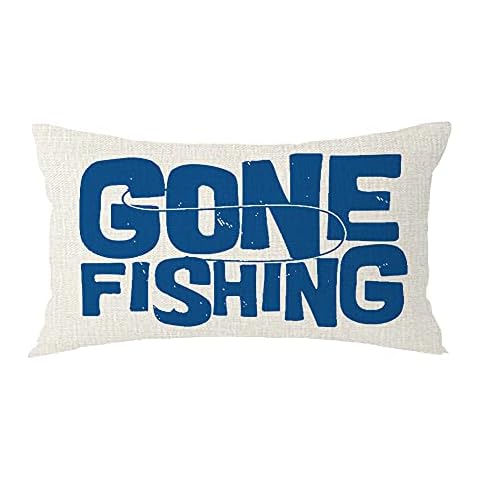 FELENIW Go Fishing Decorative Pillow Cover Cover