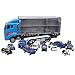 Produktbild Zerodis 10 in 1 Polizei Auto Transport LKW Simulations Spielzeugauto Anzeigen Minidruckguss Plastikspiel Fahrzeug in der Fördermaschine Kinder