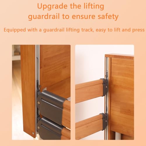 Premium Medizinische Betten mit 5 Funktionen für Zuhause mit verstellbarer Höhe, vollelektrische Krankenhausbetten mit leisen Rädern, Matratze, IV-Ständer, 199.6 kg Belastung (212 x 104 x 28-68 cm) – Bild 5