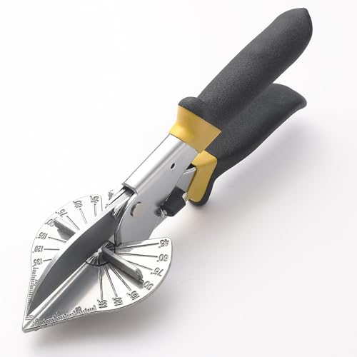 Image of RAINHOL Angle Miter Shears 45-135 Degree Adjustable Cutter | For Wood Trim, PVC, Plastic, Vinyl, Quarter Round, Trunking, Without Replacement Blade