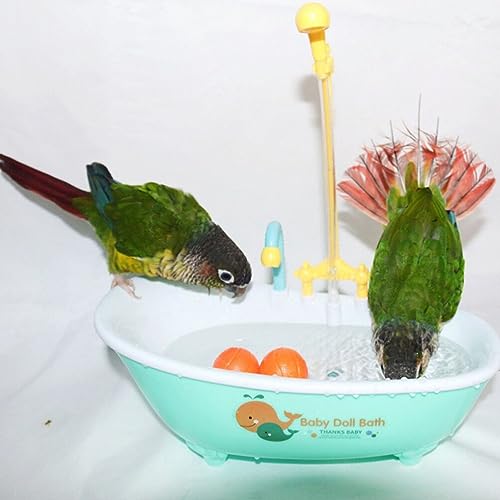 Image of Mipcase Parrot Bird Bath Shower Accessories Sink Toy Sink Accessories Parrot Shower Box Bath Tub for Bird Hanging Basin Basin Container Plug-in