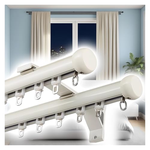 Tringle à rideaux double en aluminium robuste au design épuré