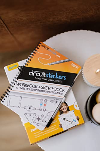 Circuit Scribe Sticker Kit | Circuit Drawing Conductive Ink Pen & 11 Electronic Sticker Modules | Workbook With 27 Lessons | Learning & Education Stem Toy For Ages 8+ #TOP5