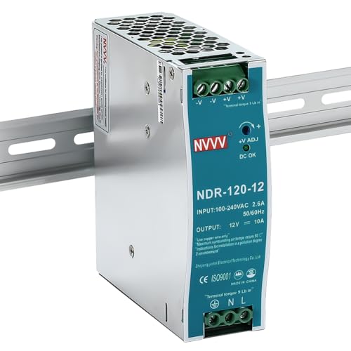 12Vdc 10Amp DIN-Rail Power Supply NDR 120W, Input:100-240VAC,Output:12VDC,Power Supply Switch Switching Converter DC