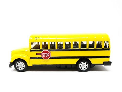 PLAYJOCS GT-3560 Bus Americano vehículo metálico, Juguete para niños y coleccionistas.