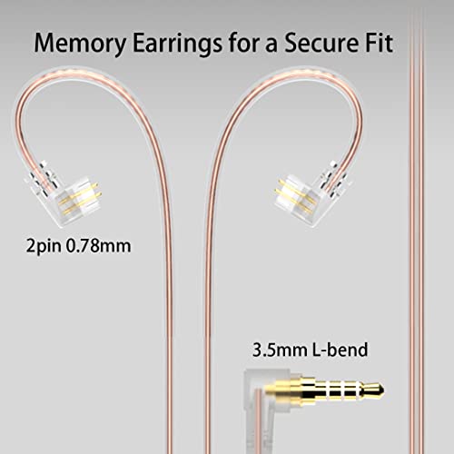 Image of Yinyoo Lafitear LD1 in Ear Earphones,Wired Headphone with 11mm Dual Magnet DD HiFi Ear Buds, IEM with Detachable 2PIN Copper Cable for Audiophile, DJ, Musician (Green no mic)