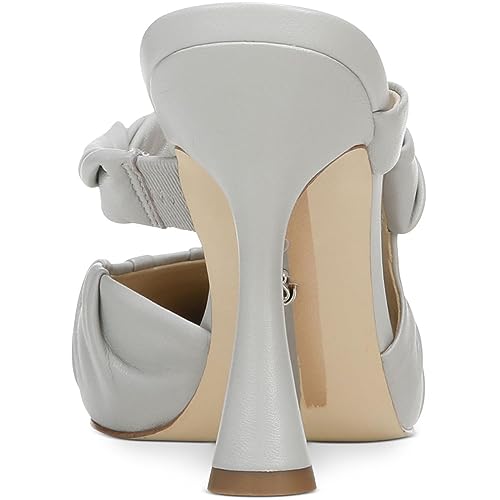 Image of Sam Edelman Womens Tillary Leather Ruched Mules Gray 7 Medium (B,M)