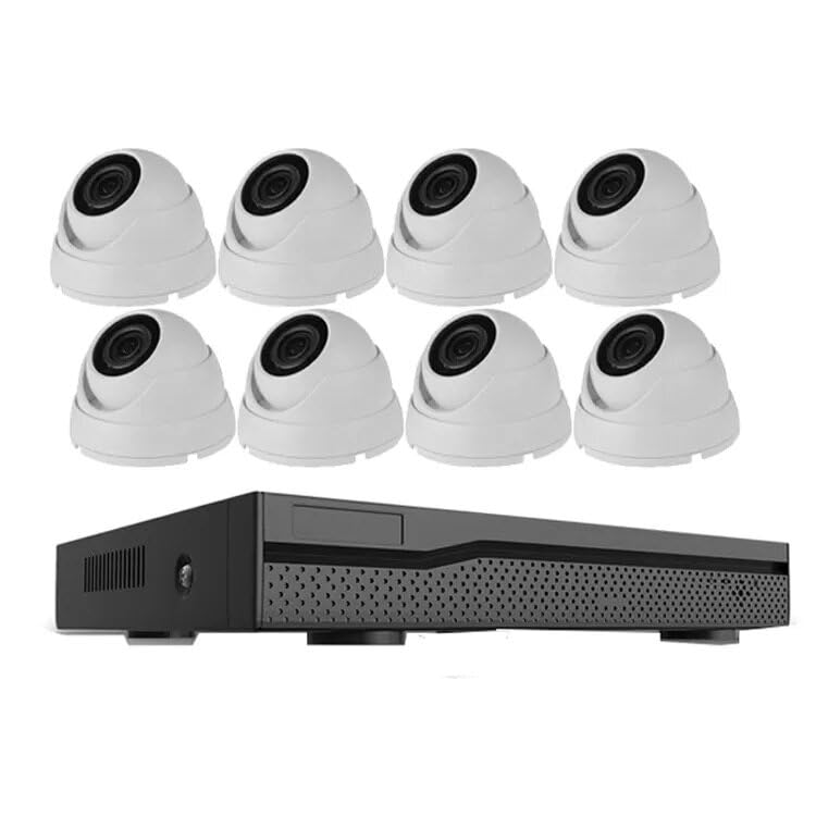 Caméra surveillance 5MP filaire extérieure avec kit 8x POE et stockage 500 Go