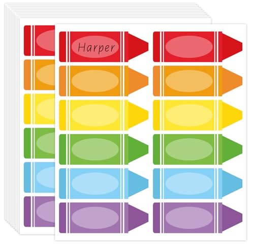 Étiquettes pour tableau d'affichage Whaline multicolores rentrée scolaire lot de 240