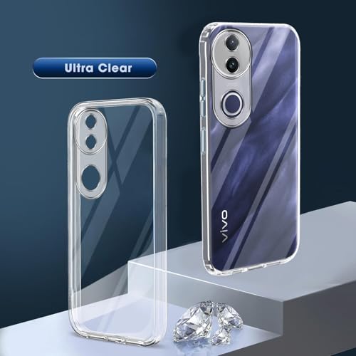 Image of Jkobi Back Cover for Vivo T4R (Silicone Clear Shockproof Case with Camera Protection | Soft and Flexible | Transparent)
