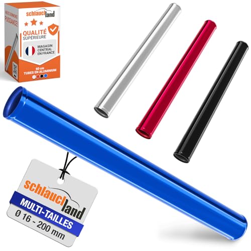 60cm TUBE ALUMINIUM EXT-Ø 45mm droit bleu TUYAU coloré polie | SÉLECTION COULEURS & TAILLES | Alu Conduite Durite Universel Essence Diesel Carburant Eaux Air Liquide Radiateur T-6063 EN