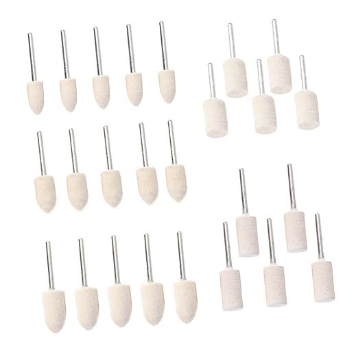 Ciieeo 30pcs Polishing Head Set Grinder Wheels Accessories Grinding Wool Jewelry Machine Buffing Polishing Wheel for Glass