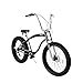 MICARGI Avalon 26-Inch Chopper-Style Stretch Cruiser Bike 7-Speed DISC Brake, Fat Tire Bike, Mens Bike, Complete Cruiser Bikes (Dark Blue)