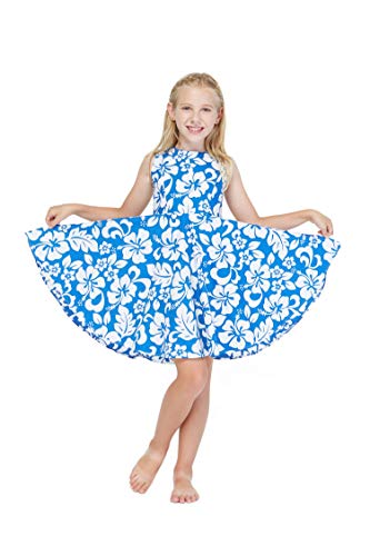 Image of Hawaii Hangover Family Matching Clothes, Classic Vintage Hibiscus Blue | Family matching Hawaiian outfits, Classic Vintage Hibiscus Blue, 100% cotton, machine washable, tropical floral print, luaus