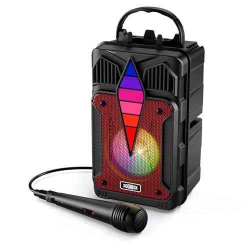 Portable Bluetooth Speaker with Voice-Controlled RGB...