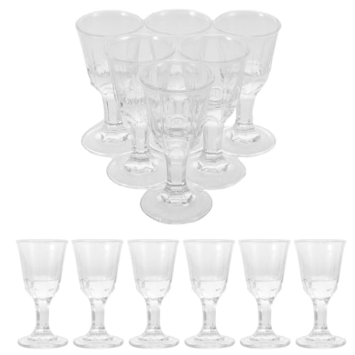 BESPORTBLE 12 Piezas Vasos Pequeños Copas de Whisky Fondo Grueso Vasos Mini para Shots Cócteles y Decoración Eventos y Hogar