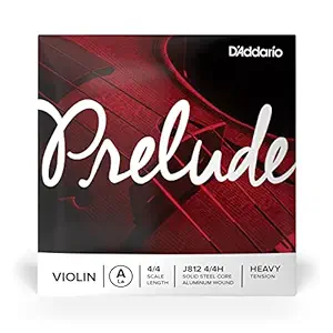 D'Addario Prelude Violin Single A String, 4/4 Scale, Heavy Tension
